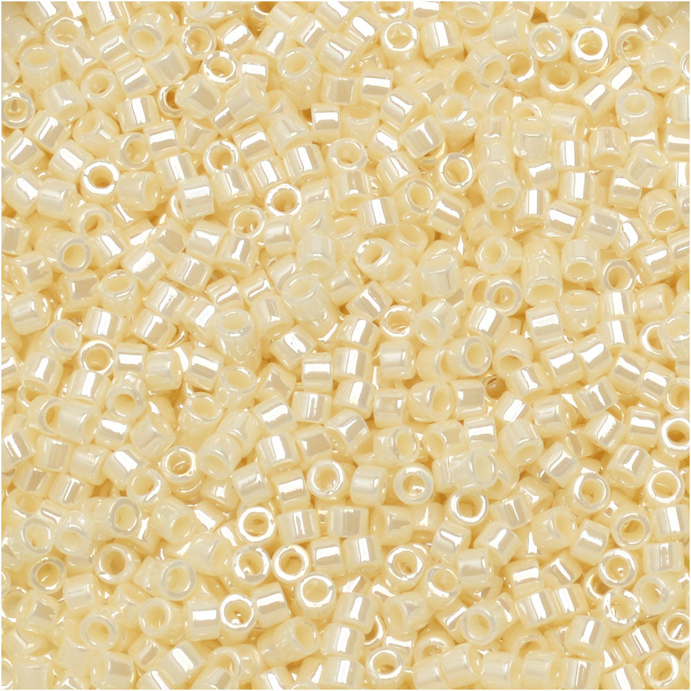 Miyuki Delica Seed Beads, 11/0 Size, #1900 Crystal Ivory Ceylon (2.5" Tube)