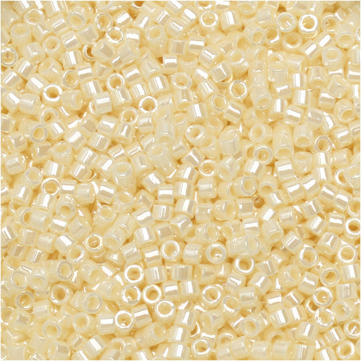 Miyuki Delica Seed Beads, 11/0 Size, #1900 Crystal Ivory Ceylon (2.5" Tube)
