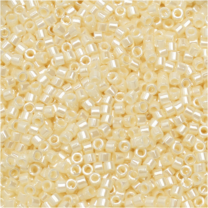 Miyuki Delica Seed Beads, 11/0 Size, #1900 Crystal Ivory Ceylon (2.5" Tube)