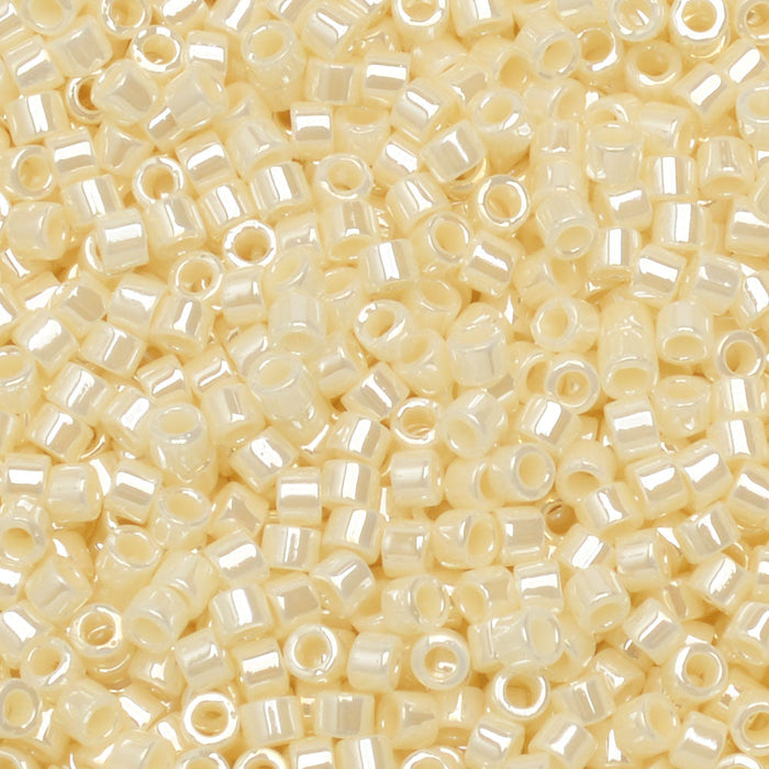 Miyuki Delica Seed Beads, 11/0 Size, #1900 Crystal Ivory Ceylon (2.5" Tube)