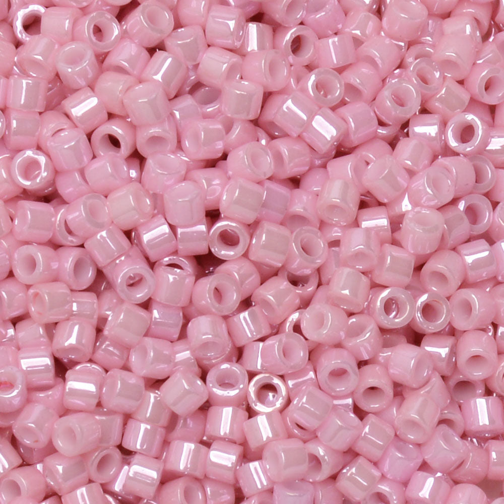 Miyuki Delica Seed Beads, 11/0 Size, #1907 Opaque Rosewater Luster (2.5" Tube)