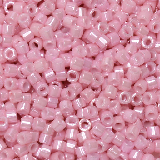 Miyuki Delica Seed Beads, 11/0 Size, #1907 Opaque Rosewater Luster (2.5" Tube)