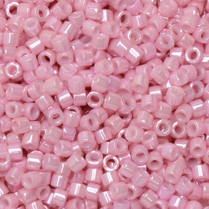 Miyuki Delica Seed Beads, 11/0 Size, #1907 Opaque Rosewater Luster (2.5" Tube)