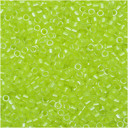 Miyuki Delica Seed Beads, 11/0 Size, Luminous Lime Aid DB2031 (2.5" Tube)
