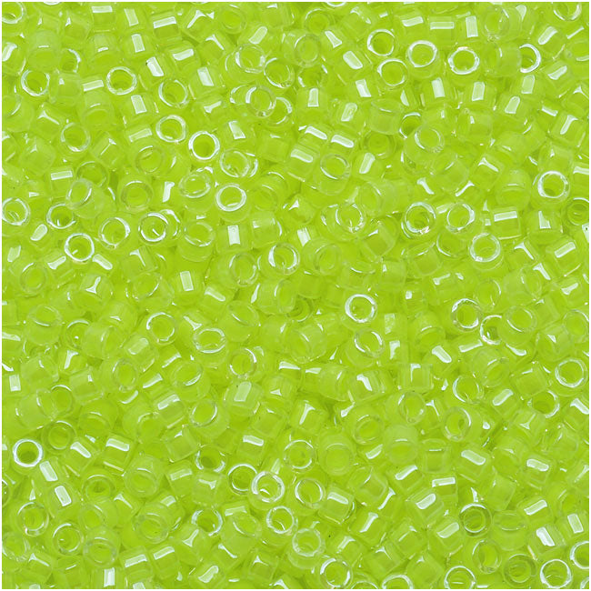 Miyuki Delica Seed Beads, 11/0 Size, Luminous Lime Aid DB2031 (2.5" Tube)