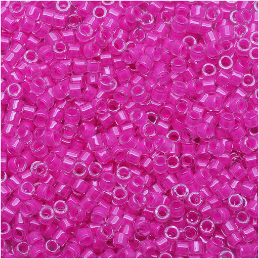 Miyuki Delica Seed Beads, 11/0 Size, Luminous Hot Magenta DB2037 (2.5" Tube)