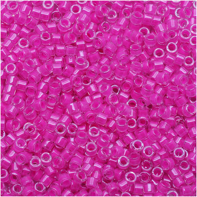 Miyuki Delica Seed Beads, 11/0 Size, Luminous Hot Magenta DB2037 (2.5" Tube)