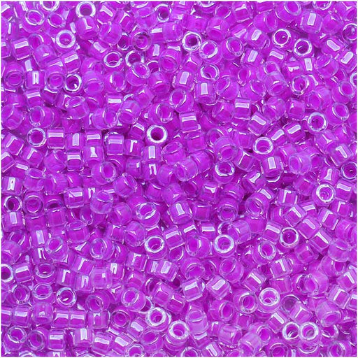 Miyuki Delica Seed Beads, 11/0 Size, Luminous Plum Crazy DB2038 (2.5" Tube)