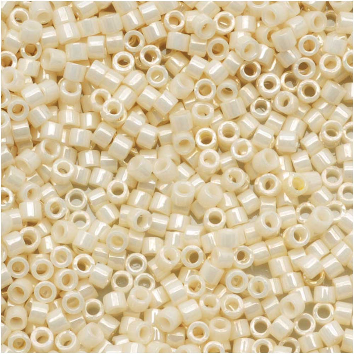 Miyuki Delica Seed Beads, 11/0 Size, Ceylon Cream DB203 (2.5" Tube)