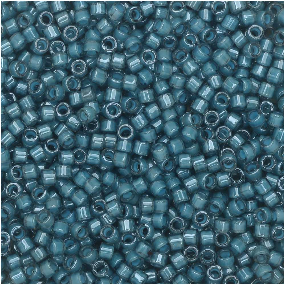 Miyuki Delica Seed Beads, 11/0 Size, Luminous Dusk Blue DB2054 (2.5" Tube)