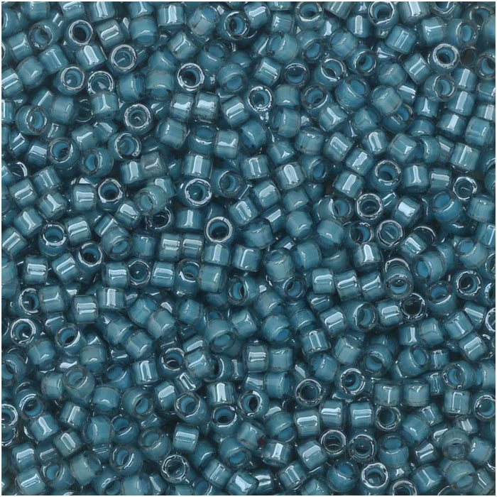 Miyuki Delica Seed Beads, 11/0 Size, Luminous Dusk Blue DB2054 (2.5" Tube)