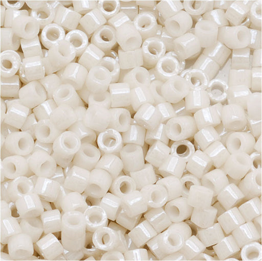 Miyuki Delica Seed Beads, 11/0 Size, Opaque Alabaster Luster DB211 (2.5" Tube)