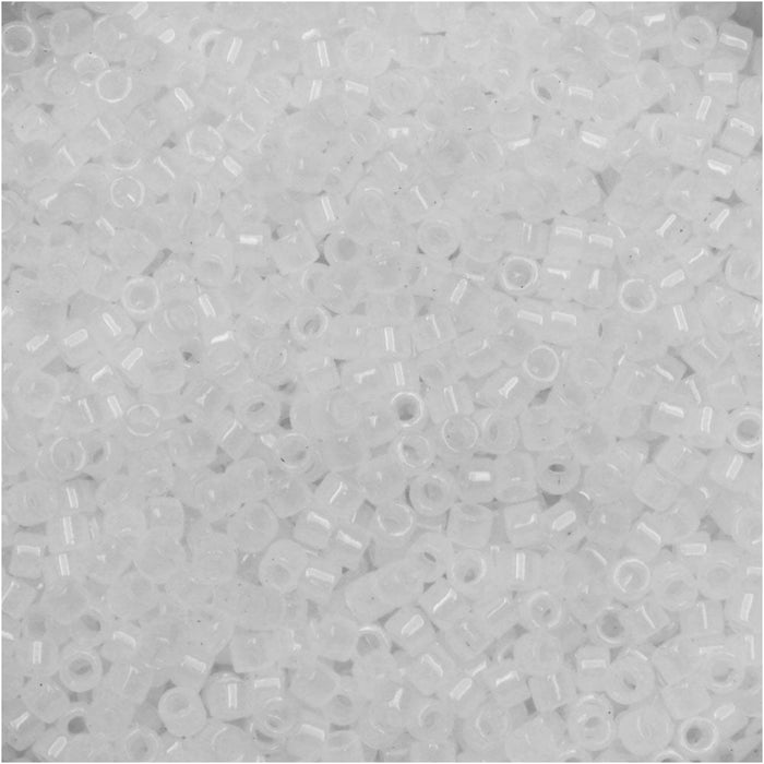 Miyuki Delica Seed Beads, 11/0 Size, #220 White Opal (2.5" Tube)