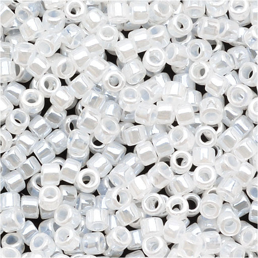 Miyuki Delica Seed Beads, 11/0 Size, Crystal White Ceylon DB231 (2.5" Tube)