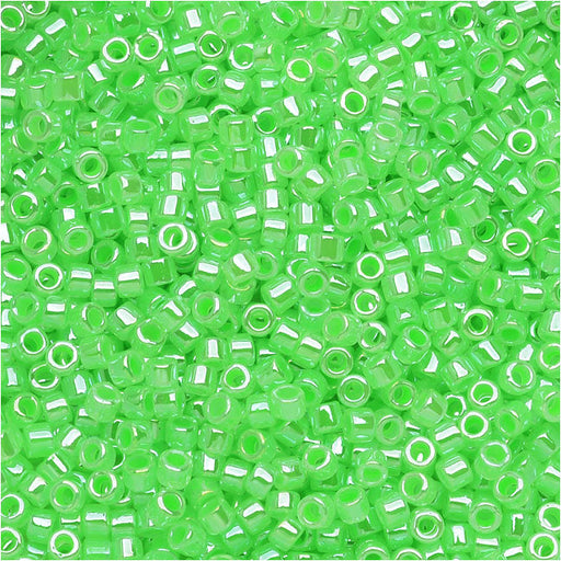 Miyuki Delica Seed Beads, 11/0 Size, Light Green Lined Crystal DB237 (2.5" Tube)