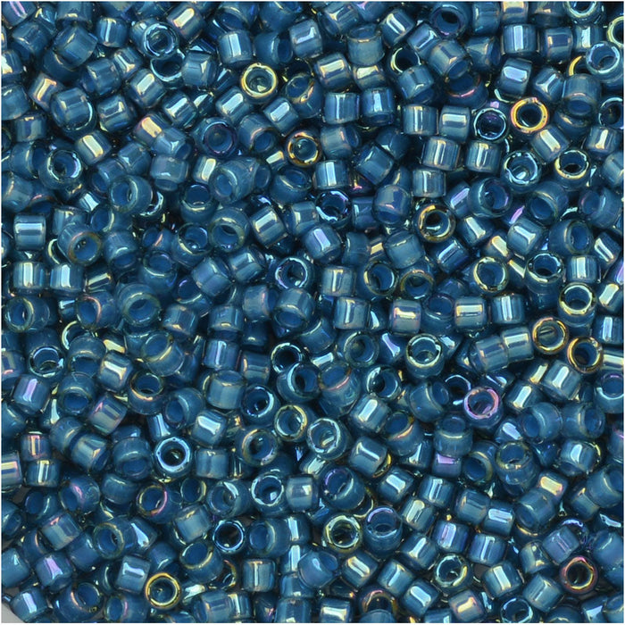 Miyuki Delica Seed Beads, 11/0 Size, #2384 Fancy Lined Teal Dark Blue (2.5" Tube)