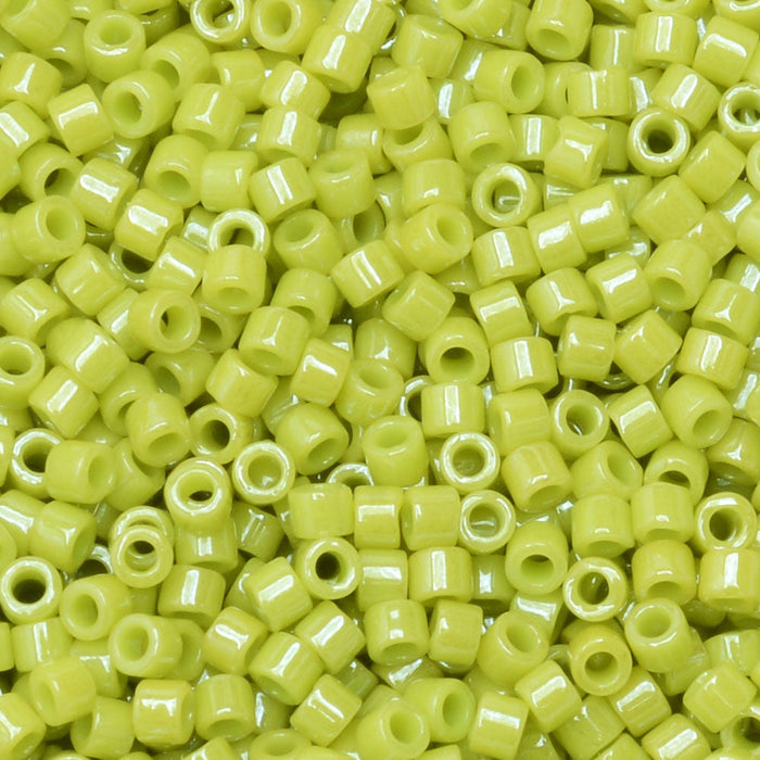 Miyuki Delica Seed Beads, 11/0 Size, #262 Opaque Chartruese Luster (2.5" Tube)