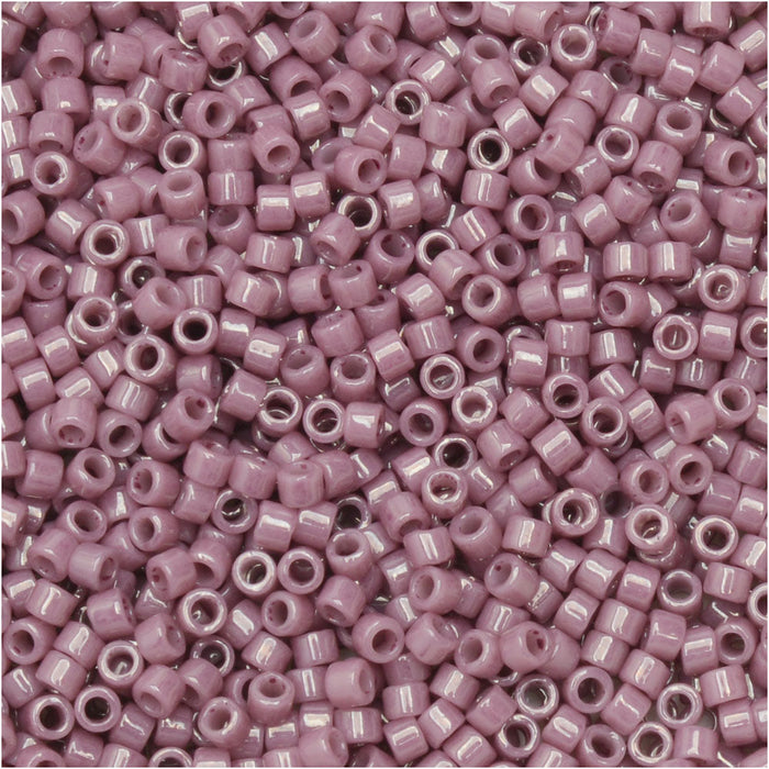Miyuki Delica Seed Beads, 11/0 Size, #265 Opaque Mauve Luster (2.5" Tube)