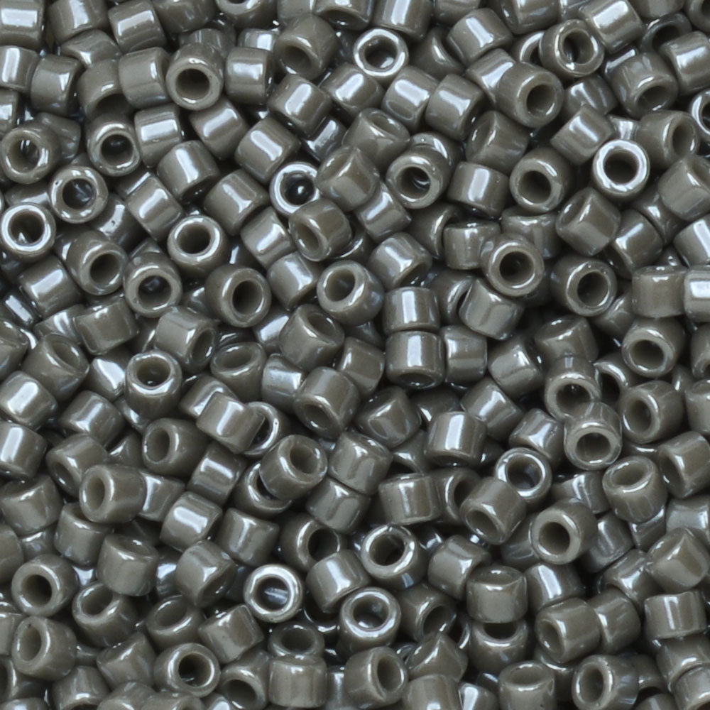 Miyuki Delica Seed Beads, 11/0 Size, #268 Opaque Smoke Luster (2.5" Tube)