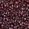 Miyuki Delica Seed Beads, 11/0 Size, Dark Plum Lined Crystal DB280 (2.5