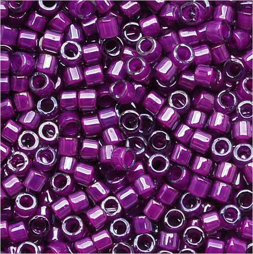 Miyuki Delica Seed Beads, 11/0 Size, Magenta Lined Pale Blue DB281 (2.5" Tube)