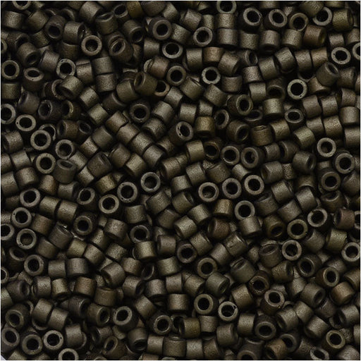 Miyuki Delica Seed Beads, 11/0 Size, Matte Metallic Olive Green DB311 (2.5" Tube)