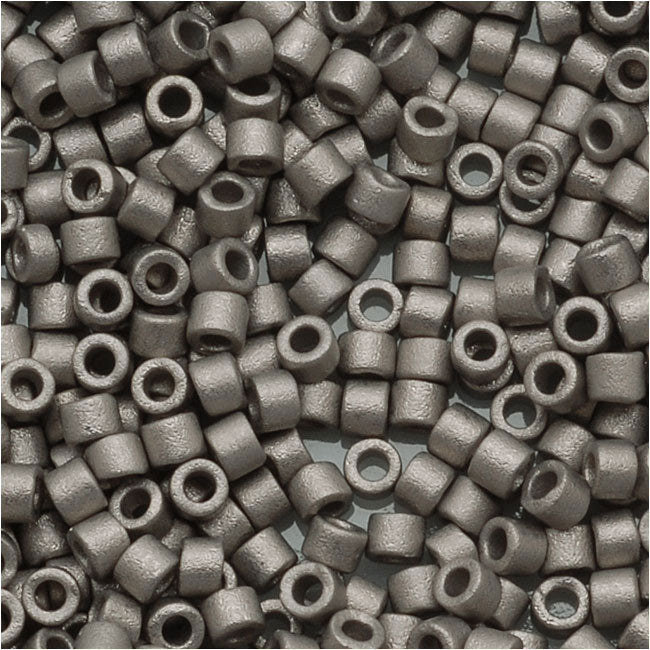 Miyuki Delica Seed Beads, 11/0 Size, Matte Silver Metallic DB321 (2.5" Tube)
