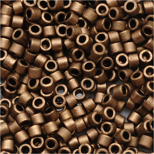 Miyuki Delica Seed Beads, 11/0 Size, Matte Gold Metallic DB322 (2.5" Tube)