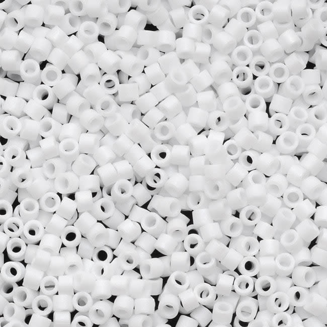 Miyuki Delica 11/0 Seed Bead 'Matte White' DB351 (6.6 Gram Tube)