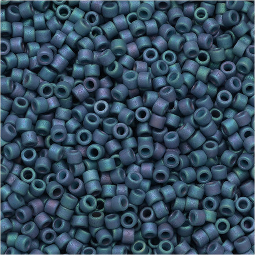Miyuki Delica Seed Beads, 11/0 Size, Matte Metallic Light Gray Blue DB376 (2.5" Tube)