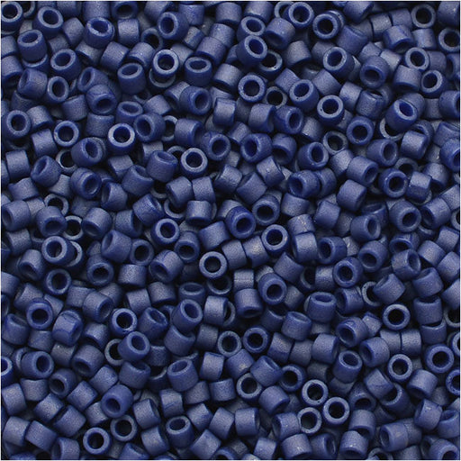Miyuki Delica Seed Beads, 11/0 Size, Matte Metallic Dark Gray Blue DB377 (2.5" Tube)