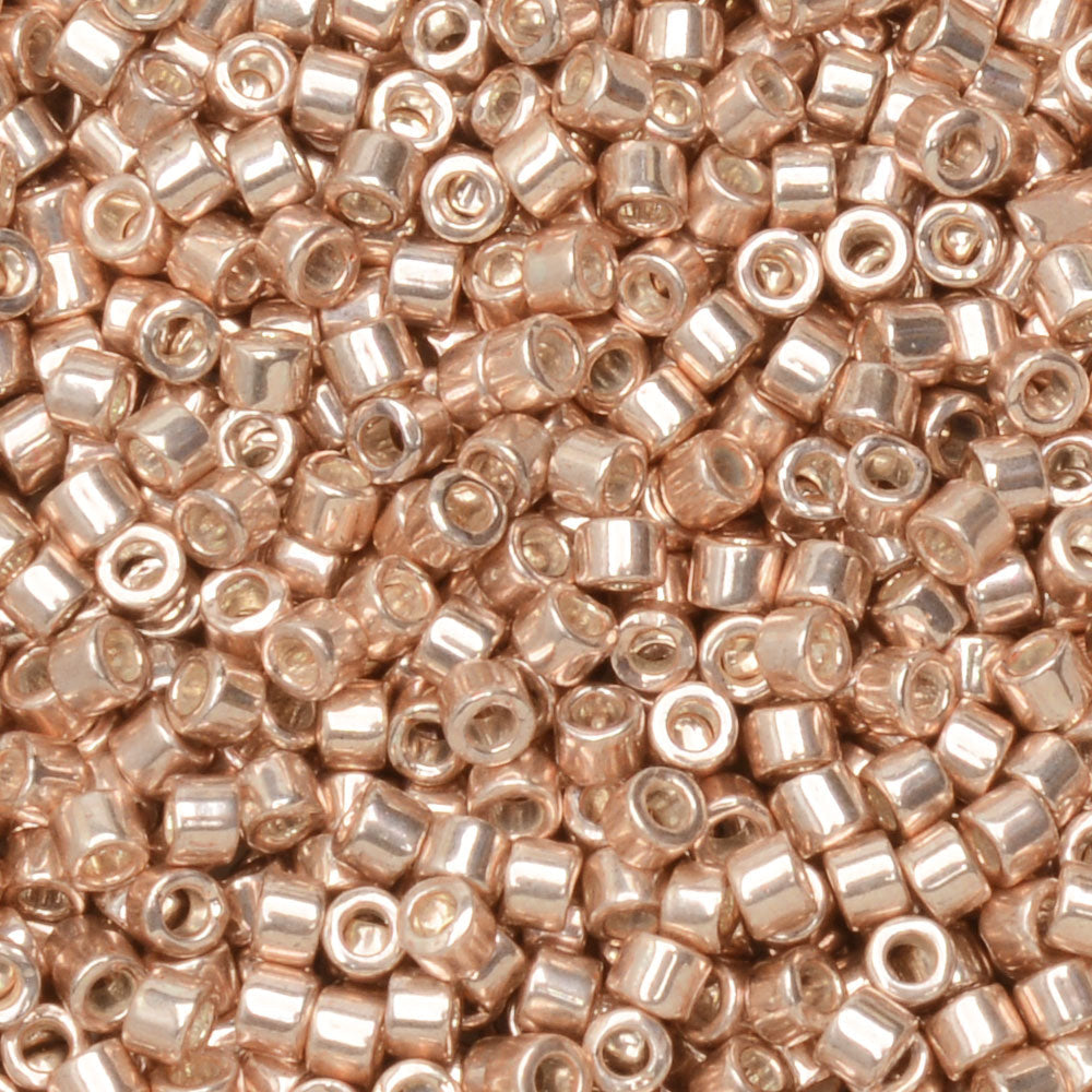 Miyuki Delica Seed Beads, 11/0 Size, #418 Galvanized Light Rose Dyed (2.5" Tube)