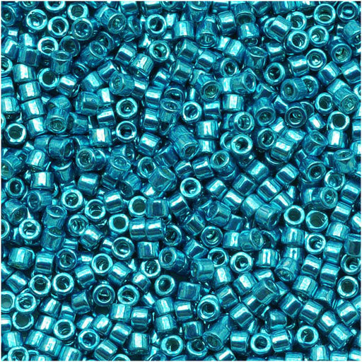 Miyuki Delica Seed Beads, 11/0 Size, Galvanized Dark Aqua DB427 (2.5" Tube)