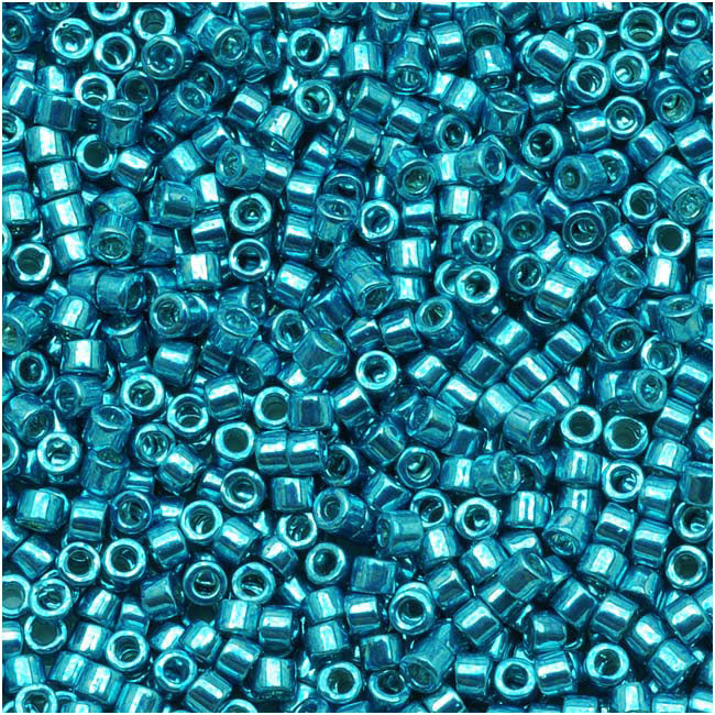 Miyuki Delica Seed Beads, 11/0 Size, Galvanized Dark Aqua DB427 (2.5" Tube)