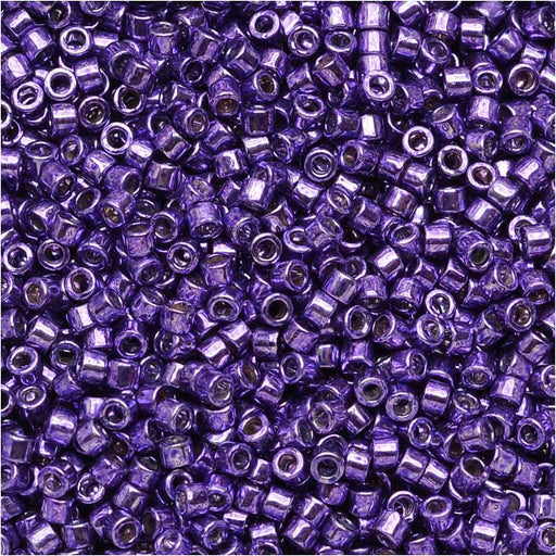 Miyuki Delica Seed Beads, 11/0 Size, Galvanized Purple Dyed DB430 (2.5" Tube)