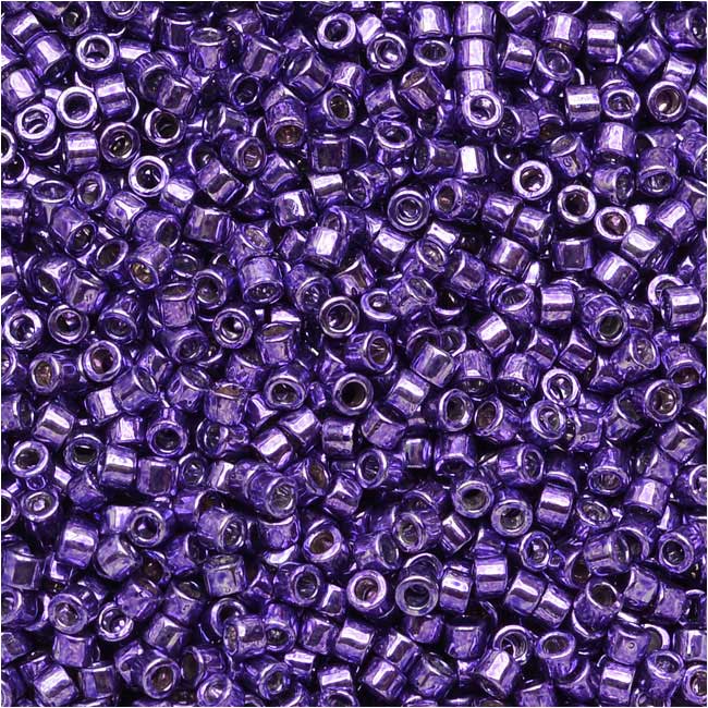 Miyuki Delica Seed Beads, 11/0 Size, Galvanized Purple Dyed DB430 (2.5" Tube)