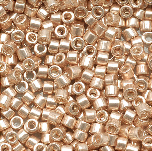Miyuki Delica Seed Beads, 11/0 Size, Galvanized Champagne DB433 (2.5" Tube)