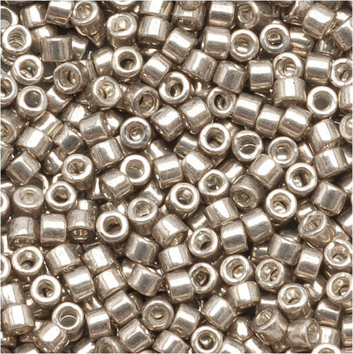 Miyuki Delica Seed Beads, 11/0 Size, Galvanized Pewter DB436 (2.5" Tube)