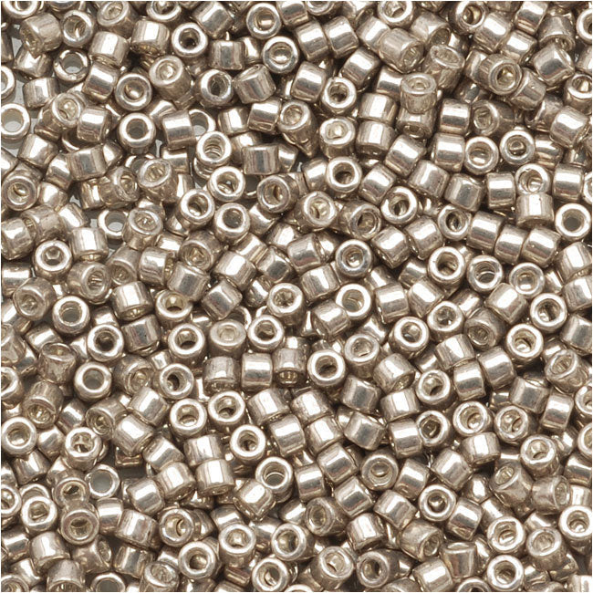 Miyuki Delica Seed Beads, 11/0 Size, Galvanized Pewter DB436 (2.5" Tube)