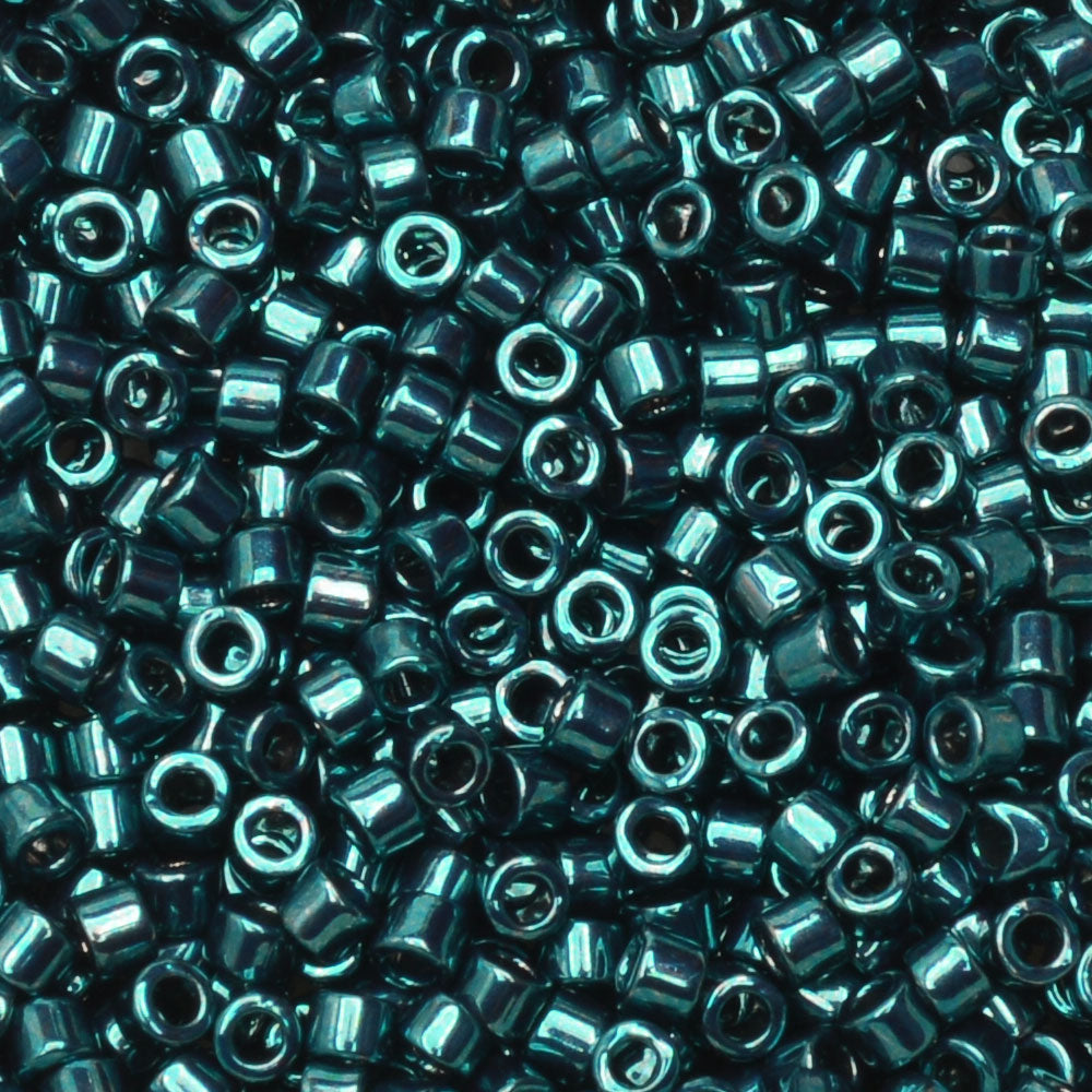 Miyuki Delica Seed Beads, 11/0 Size, #459 Nickel Plated Dyed Dark Teal (2.5" Tube)