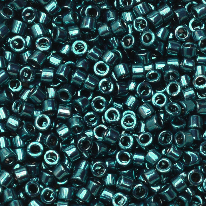 Miyuki Delica Seed Beads, 11/0 Size, #459 Nickel Plated Dyed Dark Teal (2.5" Tube)