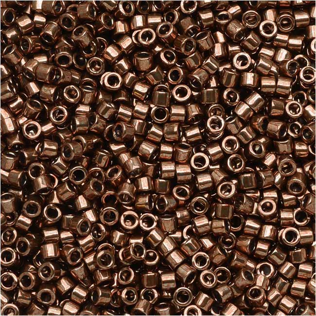 Miyuki Delica Seed Beads, 11/0 Size, Galvanized Rose Gold Dyed DB460 (2.5" Tube)