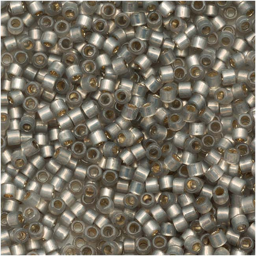 Miyuki Delica Seed Beads, 11/0 Size, Silver Lined Light Taupe Alabaster DB630 (2.5" Tube)