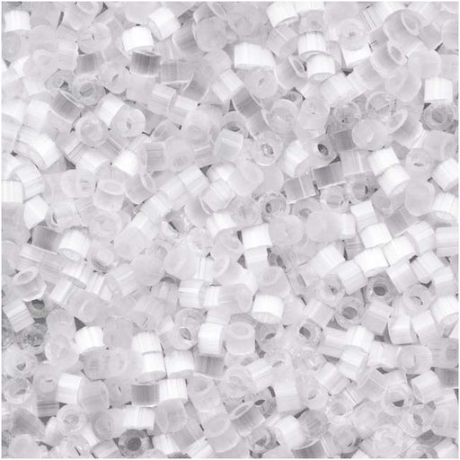 Miyuki Delica Seed Beads, 11/0 Size, Crystal Silk Satin DB635 (2.5" Tube)