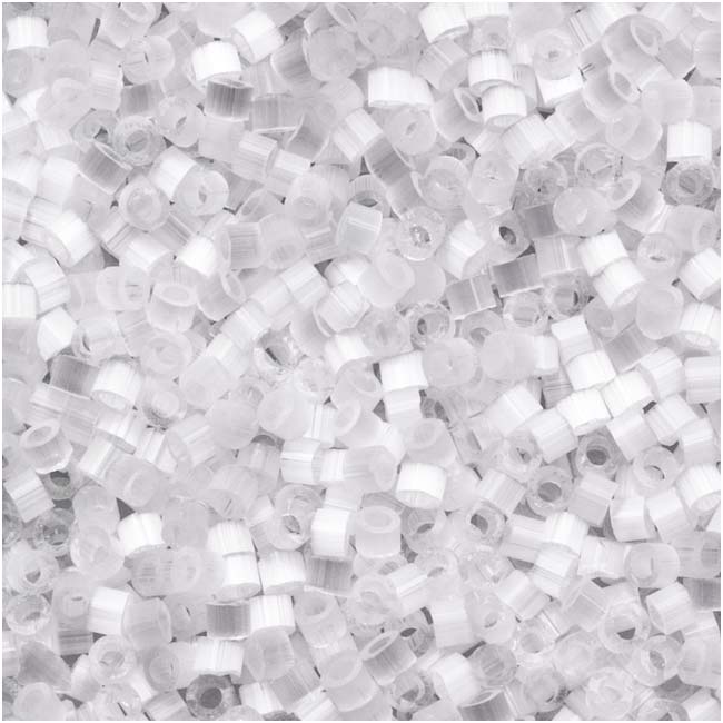 Miyuki Delica Seed Beads, 11/0 Size, Crystal Silk Satin DB635 (2.5" Tube)