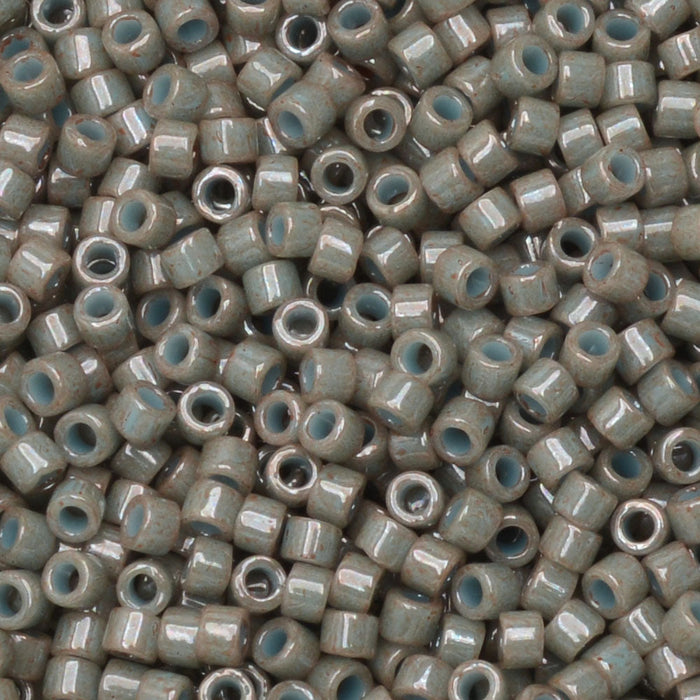 Miyuki Delica Seed Beads, 11/0 Size, #652 Dyed Opaque Gray (2.5" Tube)