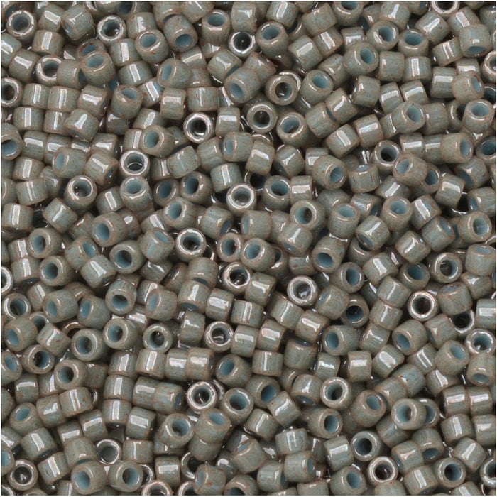 Miyuki Delica Seed Beads, 11/0 Size, #652 Dyed Opaque Gray (2.5" Tube)