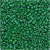 Miyuki Delica Seed Beads, 11/0 Size, #655 Dyed Opaque Kelly Green (2.5
