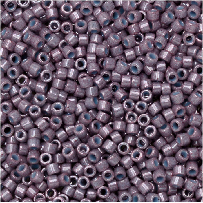Miyuki Delica Seed Beads, 11/0 Size, #662 Dyed Dark Mauve (2.5" Tube)