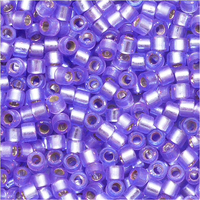 Miyuki Delica Seed Beads, 11/0 Size, Silver Lined Purple Semi Matte DB694 (2.5" Tube)